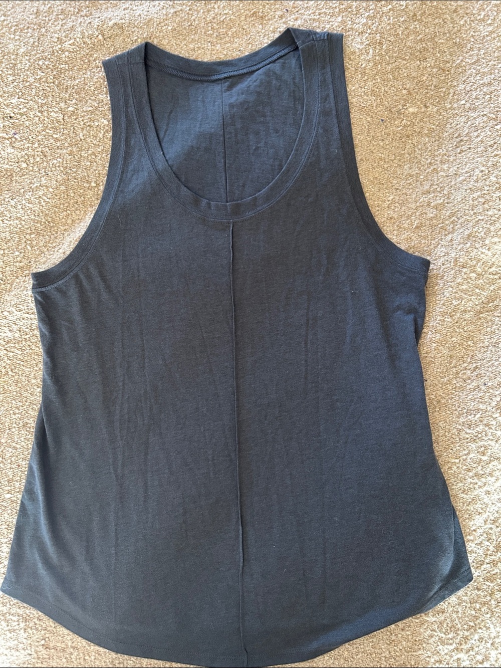 Women's Dark Gray Scoop Neck Tank Top